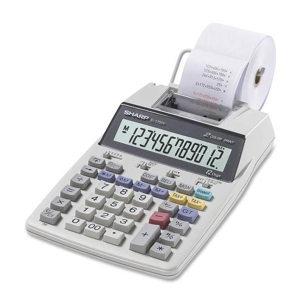 Sharp SHREL1750V -  EL-1750V 12 Digit Printing Calculator EL1750